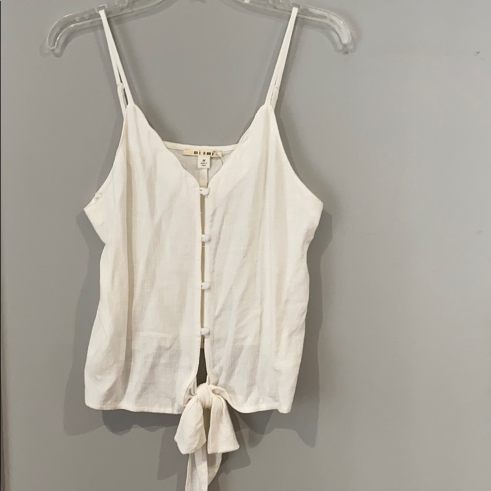 Cream Linen Tank